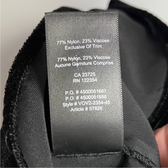 TALULA Aritzia Black Velvet Camisole Tank with Adjustable Straps S - Picture 3 of 4